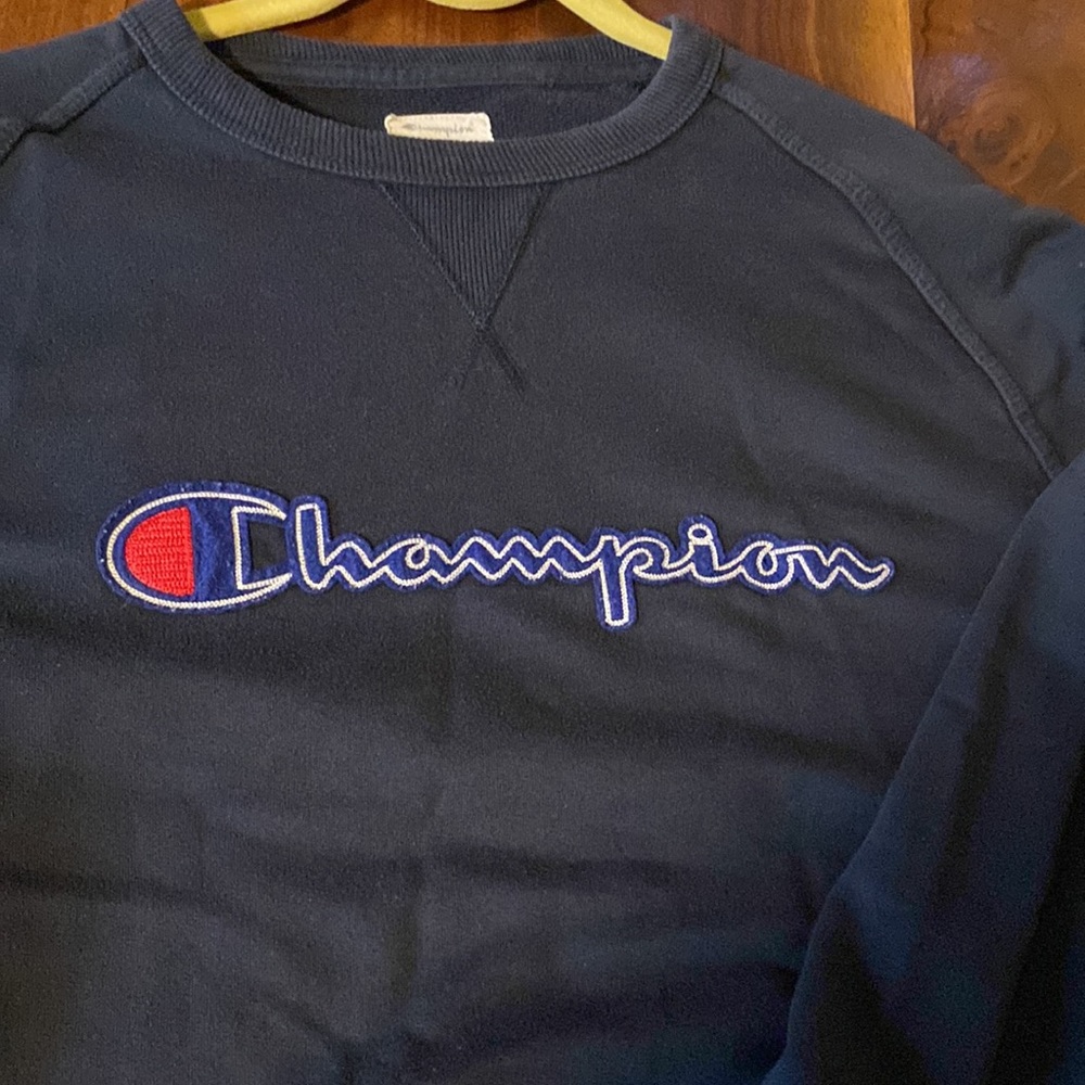 Authentic reverse weave, Champion athletic dark navy blue sweatshirt - Picture 5 of 11